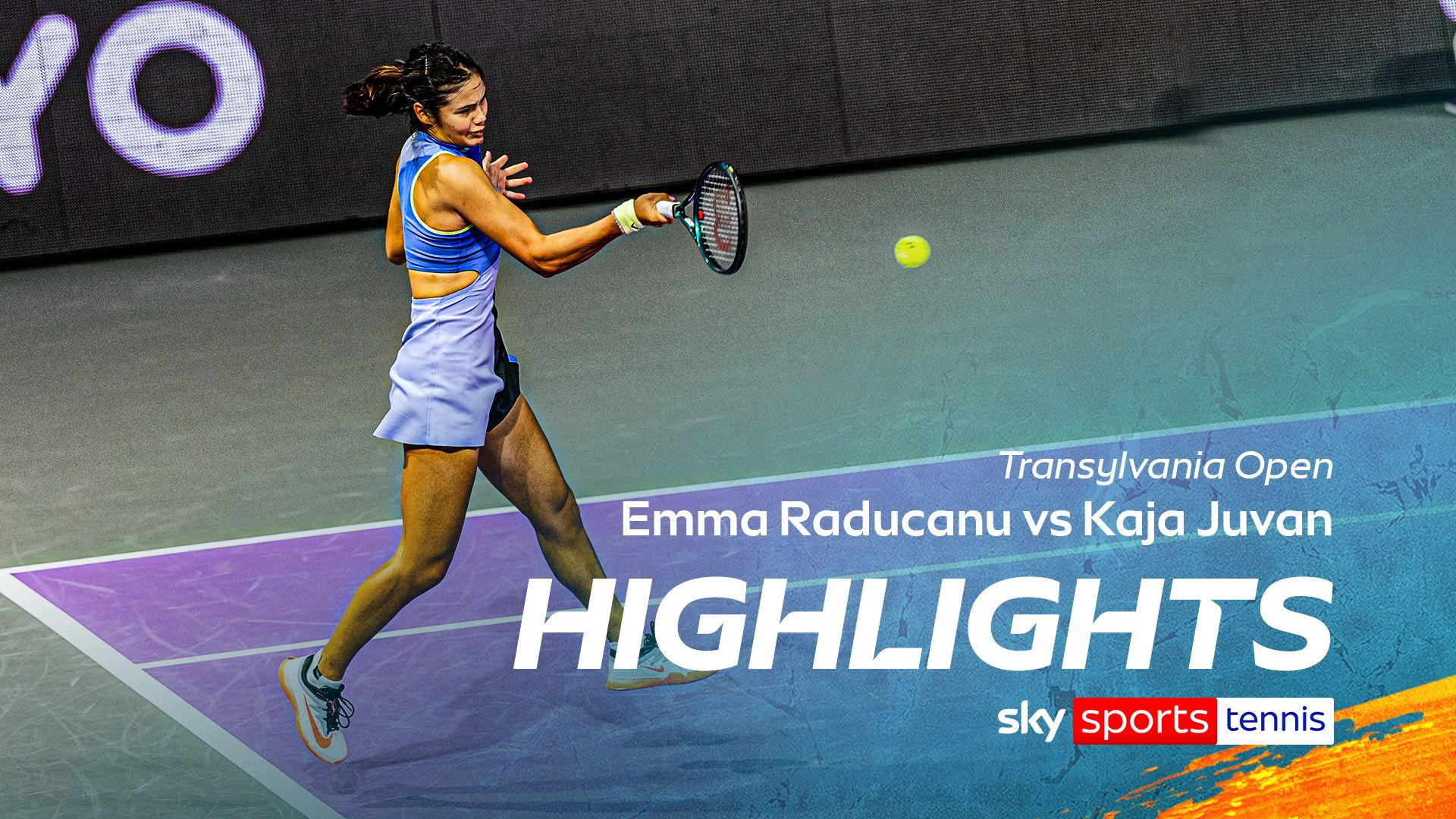 Raducanu fights back from five games down to beat Juvan in Transylvania