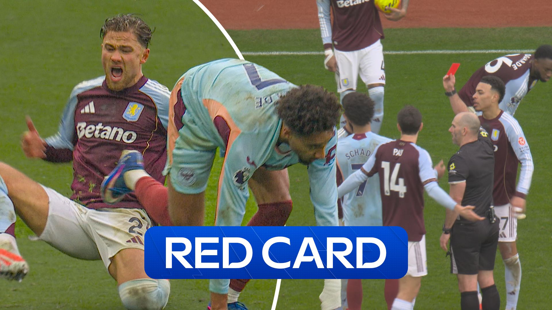 Schade sees red for kicking out at Cash