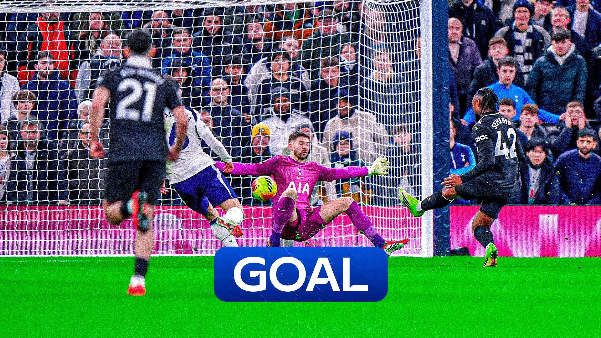 'As simple as that!' | Semenyo doubles City's lead against Spurs