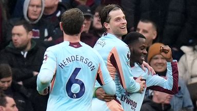 Brentford's Dango Ouattara celebrates scoring against Villa