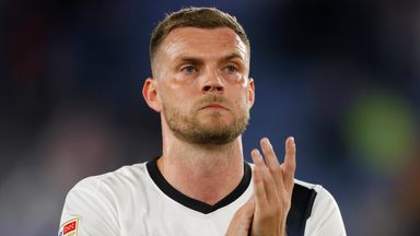 Marvin Ducksch applauds the Birmingham City fans