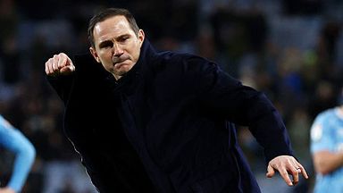 Frank Lampard celebrates as his Coventry team regain top spot in the Championship