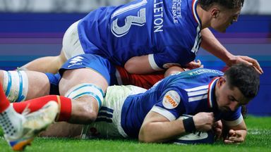 Thomas Ramos was shifted to fly-half with Matthieu Jalibert out injured and scored one of five France tries