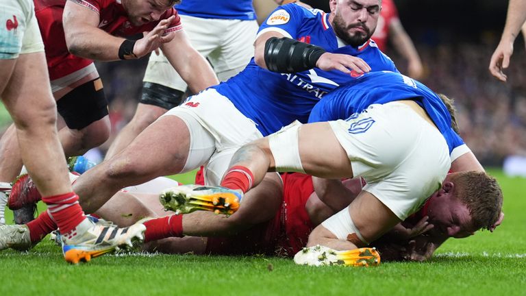 Rhys Carre got over for Wales as they responded in the first half, but their respite was brief 