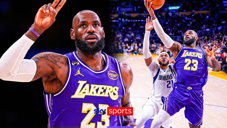 Los Angeles Lakers star LeBron James recorded 28 points, 12 assists, and 10 rebounds in his team's win over the Dallas Mavericks, becoming the oldest NBA player to score a triple-double.