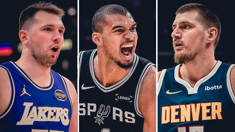 European NBA superstars Luka Doncic, Victor Wembanyama and Nikola Jokic are all in the thick of the NBA Most Valuable Player race this season