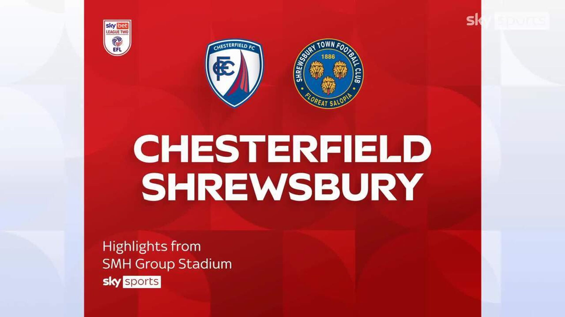 Chesterfield 2-3 Shrewsbury
