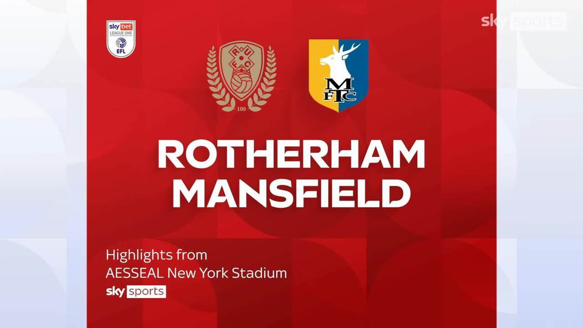 Rotherham 0-0 Mansfield