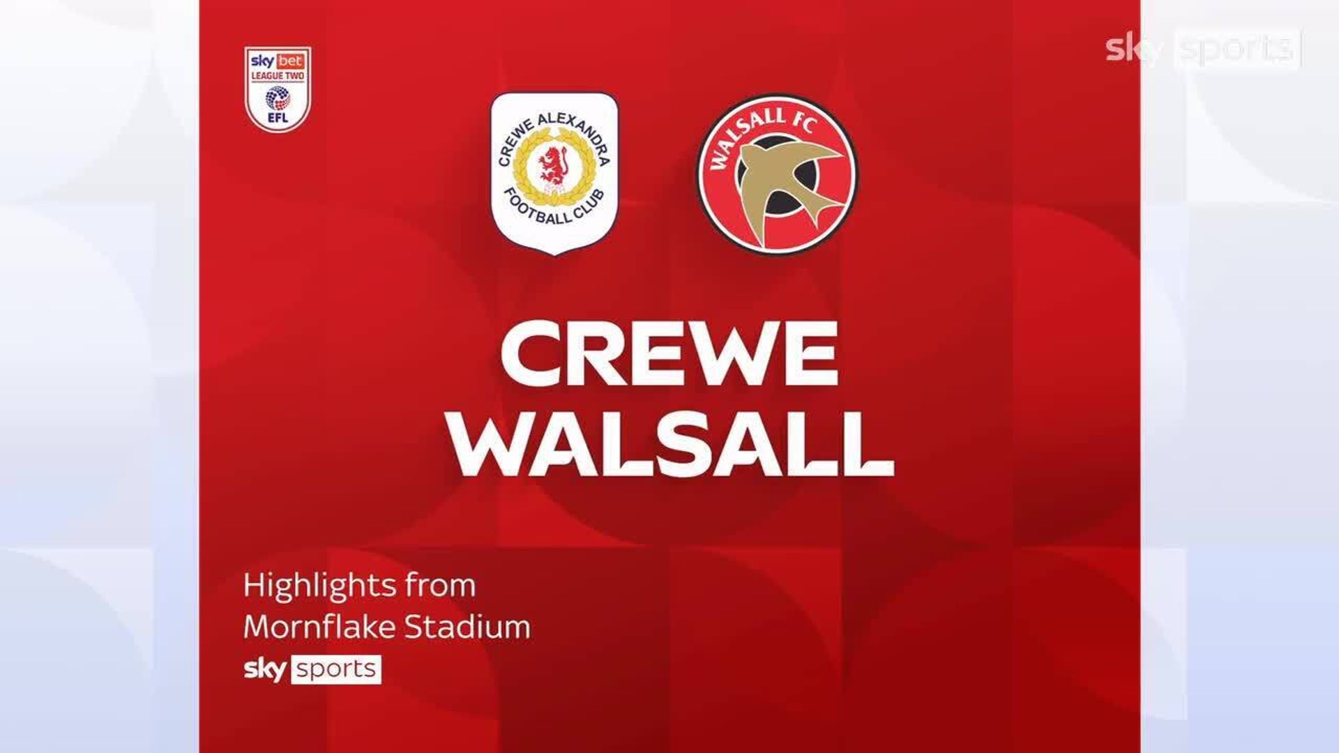 Crewe 0-3 Walsall 