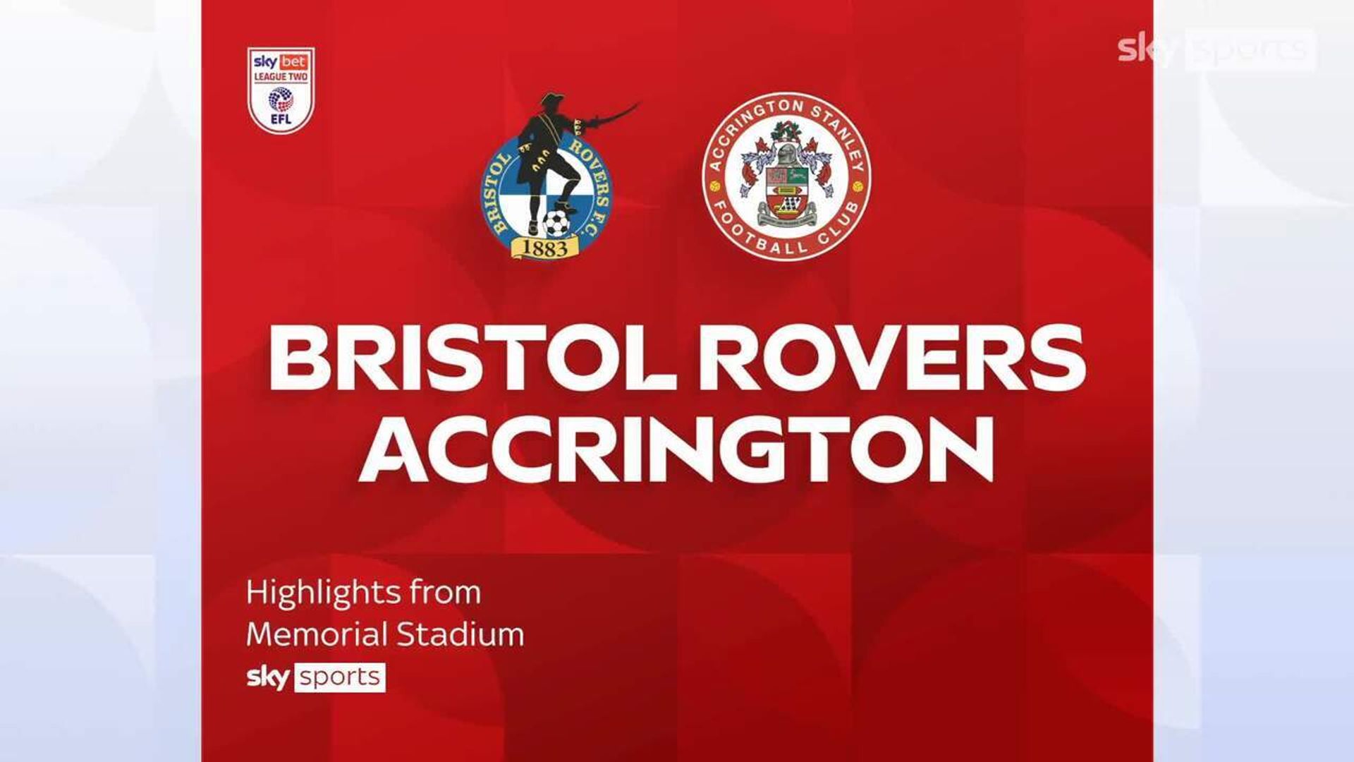 Bristol Rovers 2-0 Accrington Stanley