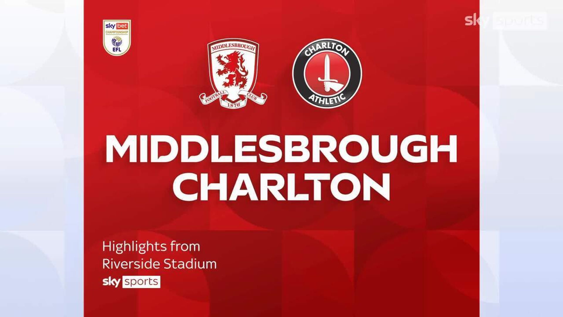 Middlesbrough 0-1 Charlton