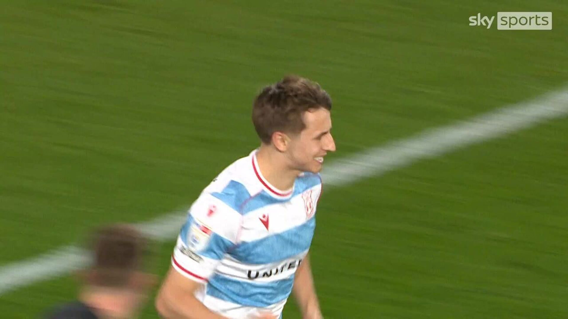 Max Cleworth pulls one goal back for Wrexham