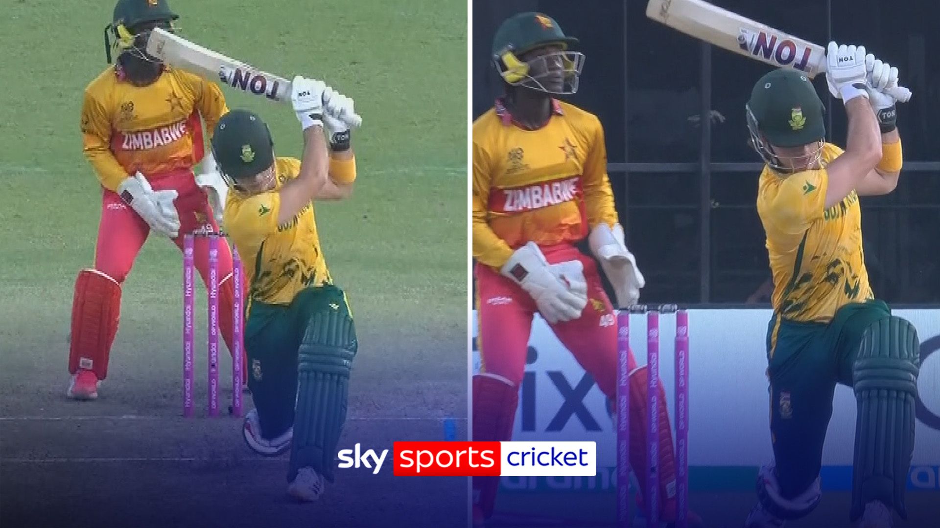 Outrageous skill! Brevis smashes NO-LOOK six for South Africa!