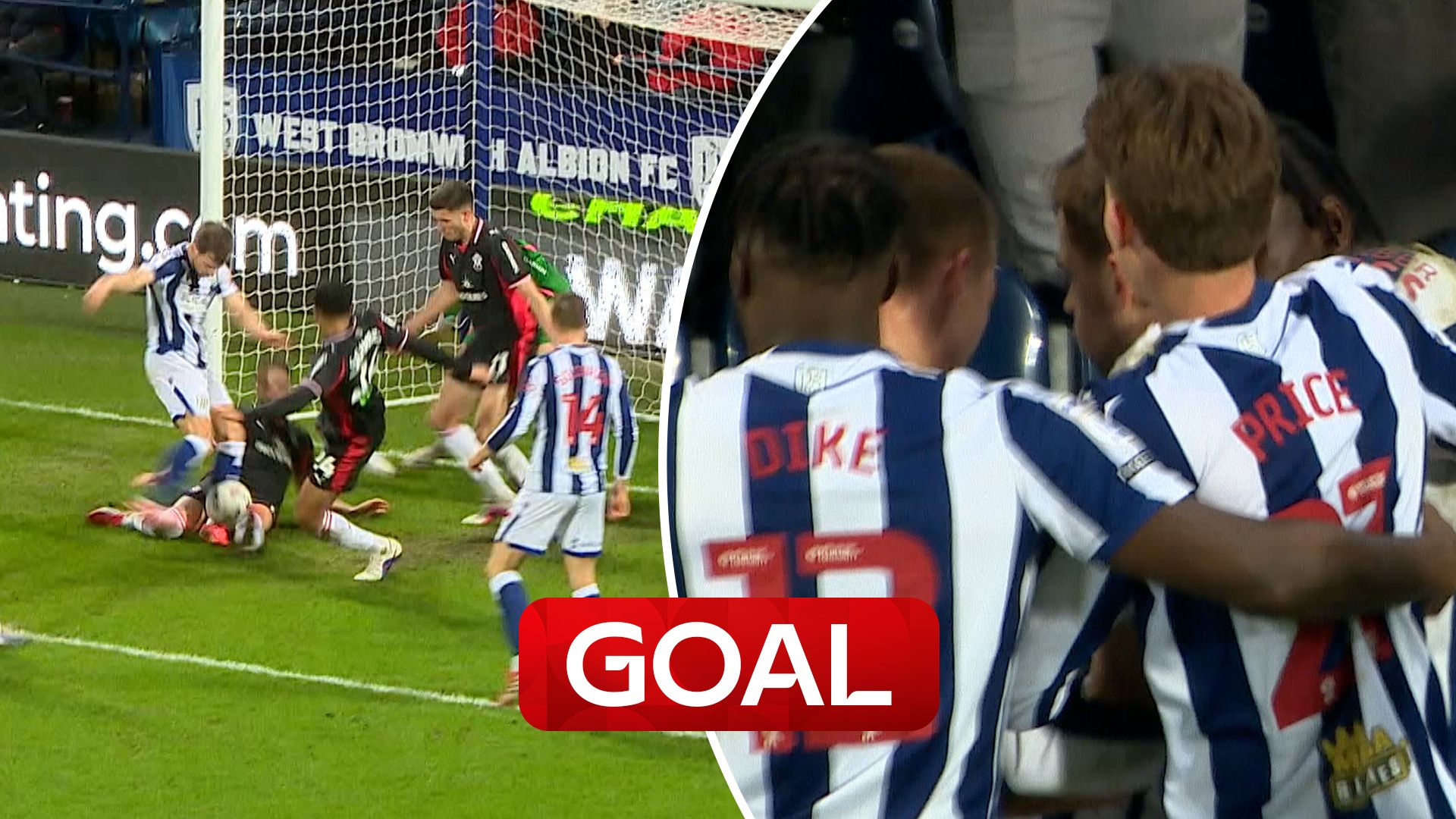 Huge goal in the relegation battle as Molumby scores for the Baggies!