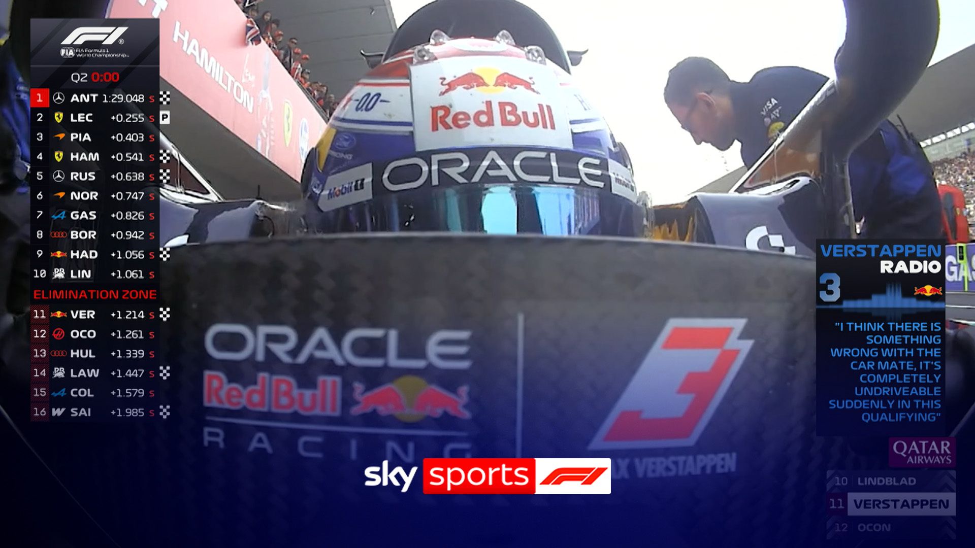 'It's completely UNDRIVEABLE!' | Verstappen OUT in Q2