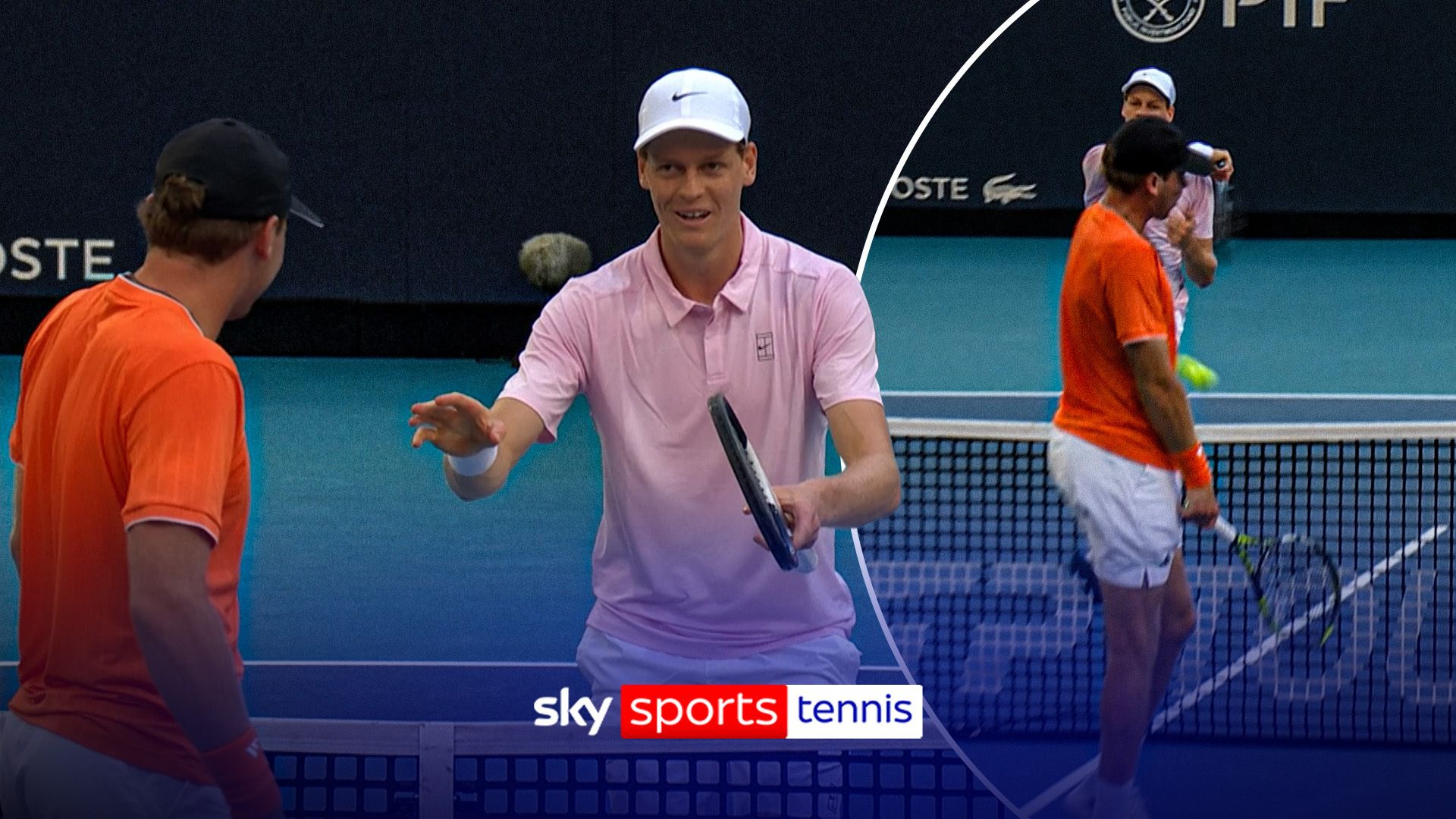 'Extraordinary moment' | Sinner hits Michelsen at close range!