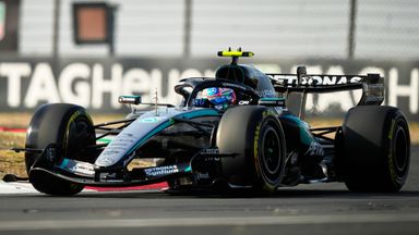 Mercedes driver Andrea Kimi Antonelli of Italy steers his car during the sprint qualifying ahead of the Chinese Formula One Grand Prix, in Shanghai, China, Friday, March 13, 2026. (AP Photo/Vincent Thian)