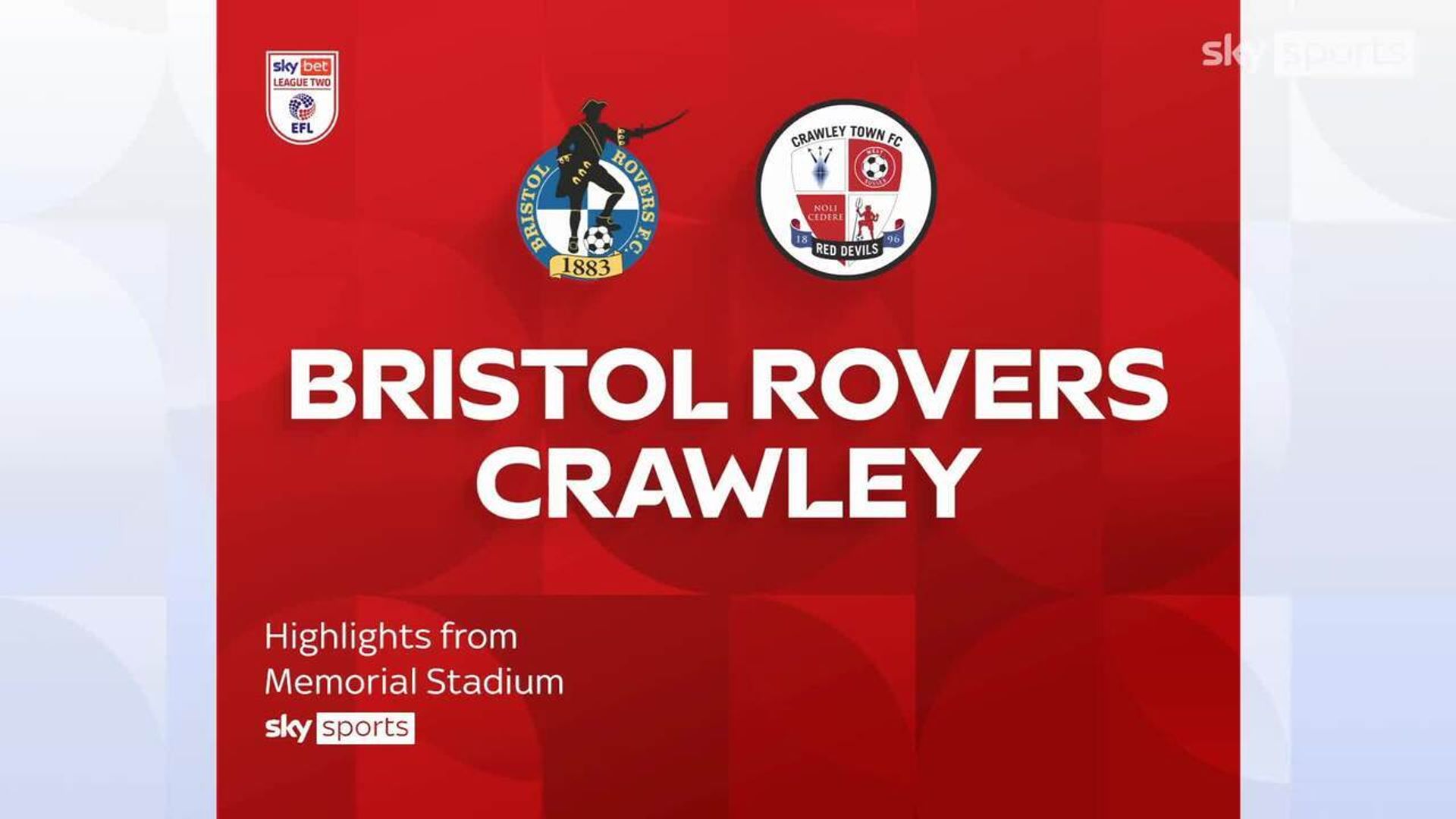 Bristol Rovers 3-1 Crawley