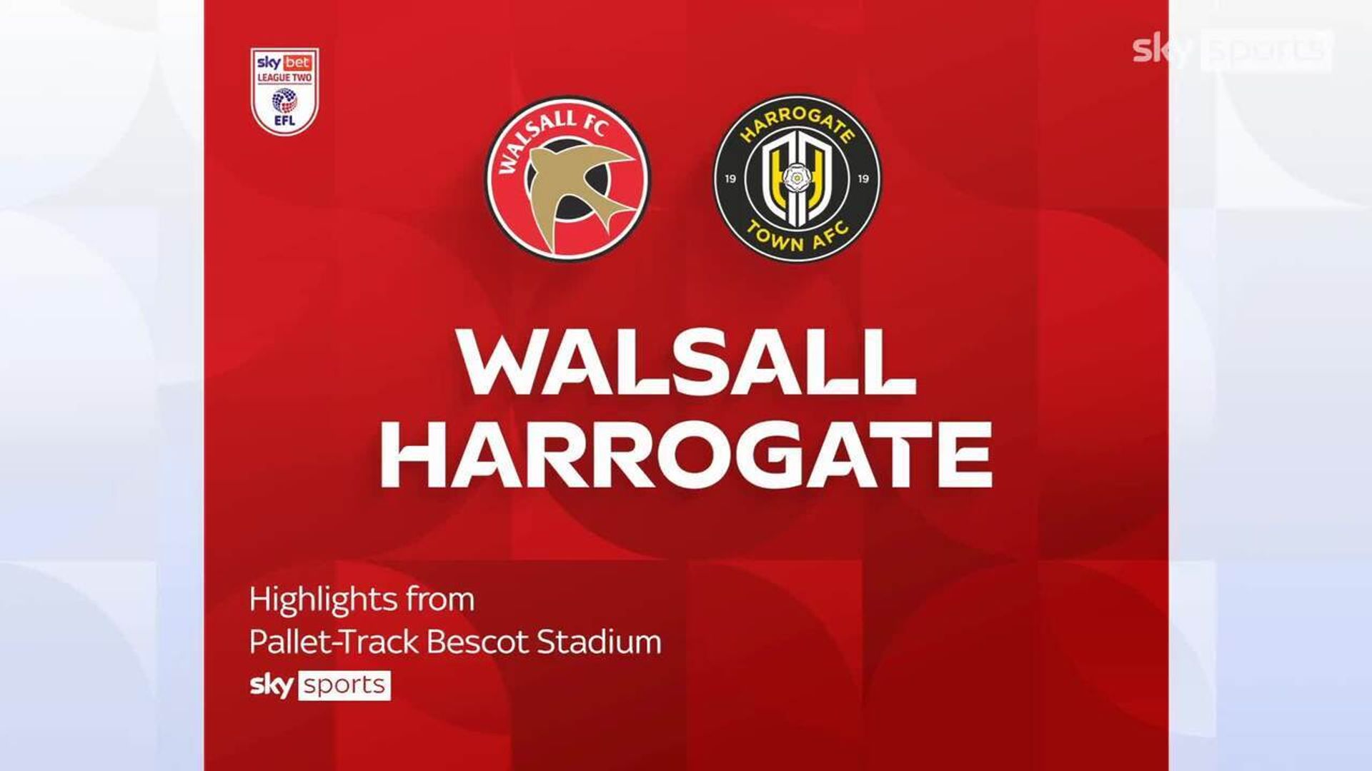 Walsall 0-2 Harrogate