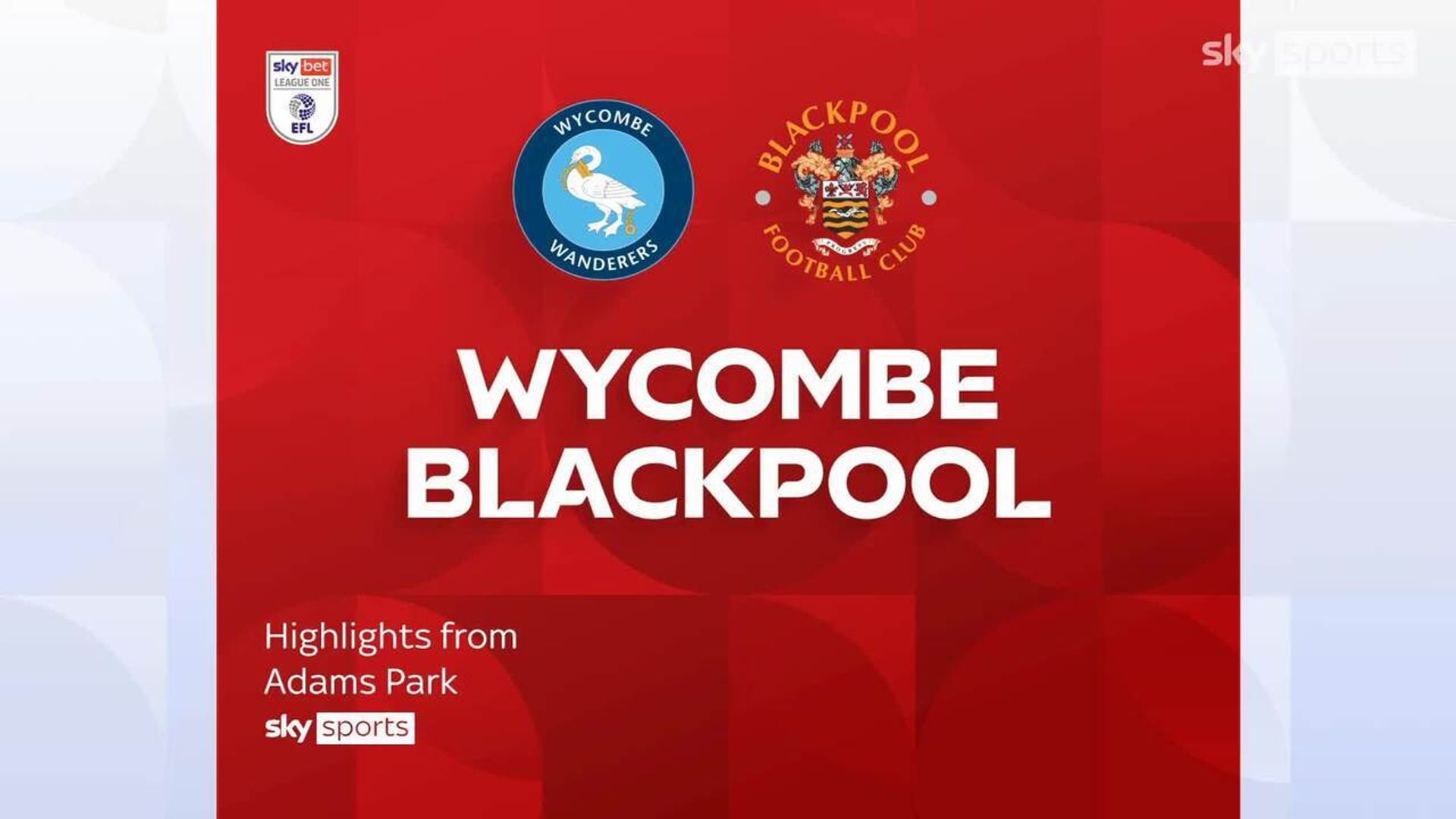 Wycombe 0-1 Blackpool