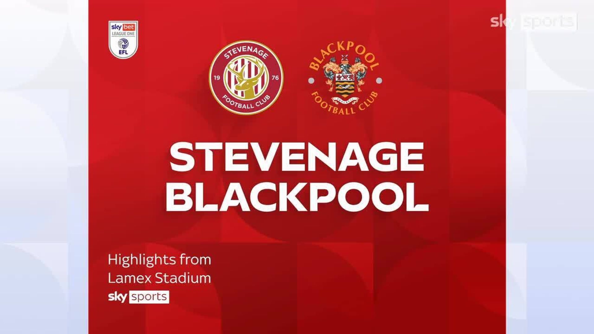Stevenage 1-0 Blackpool