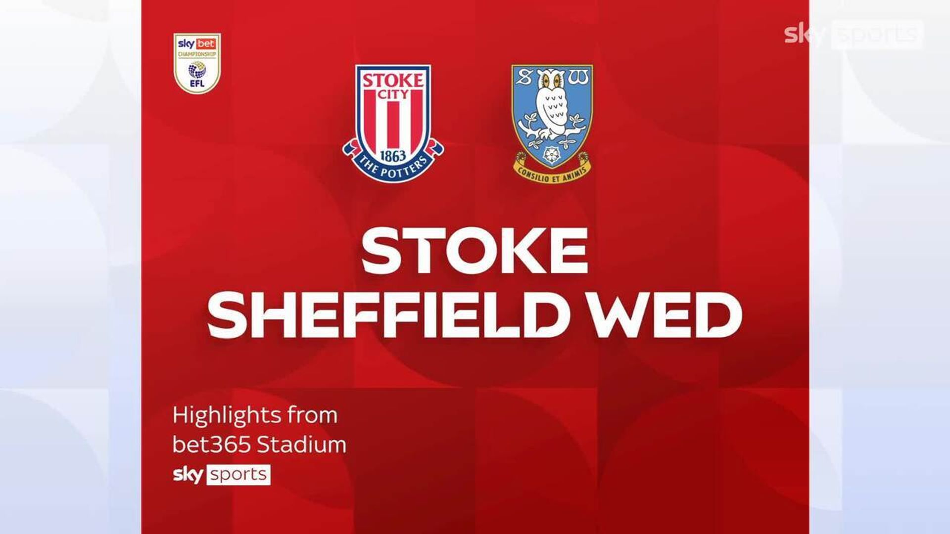Stoke 2–0 Sheffield Wednesday