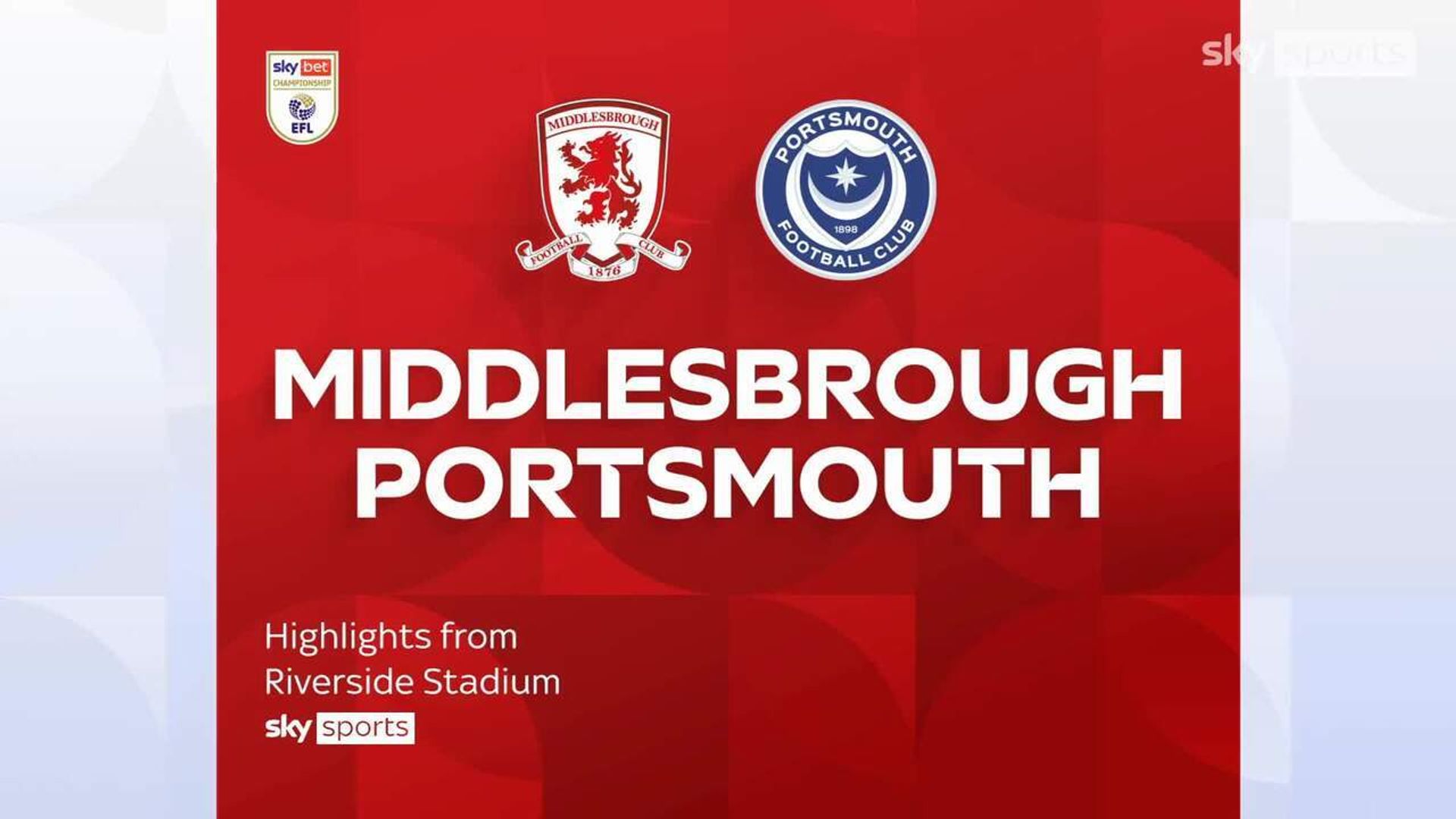 Middlesbrough 0-1 Portsmouth