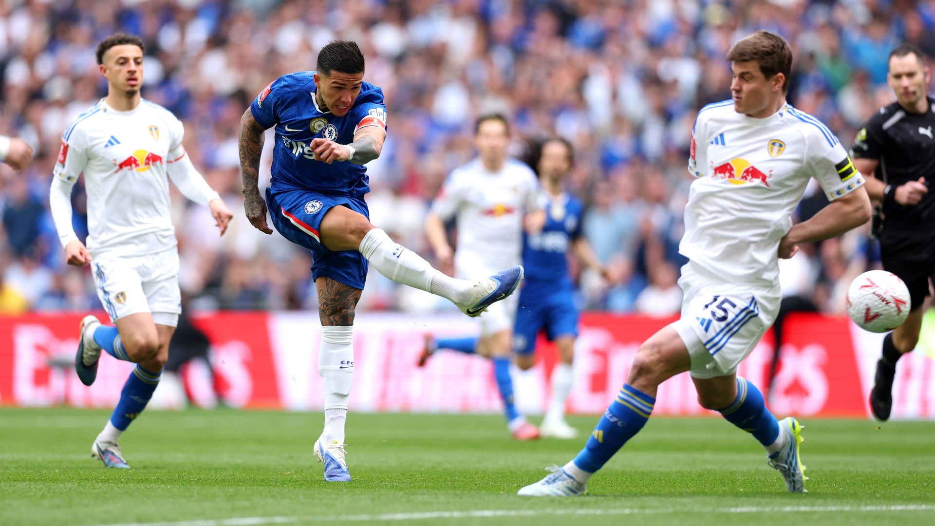 Fernandez heads Chelsea in front in FA Cup semi vs Leeds LIVE!
