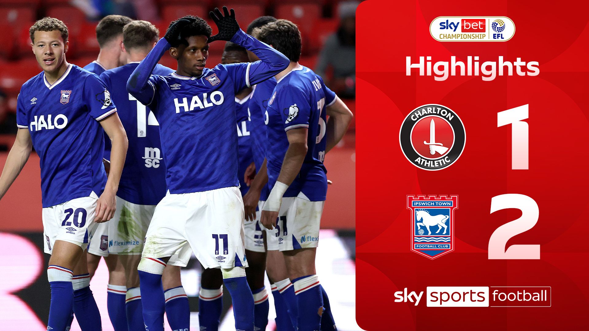 Ipswich move back into automatic promotion places after Charlton win