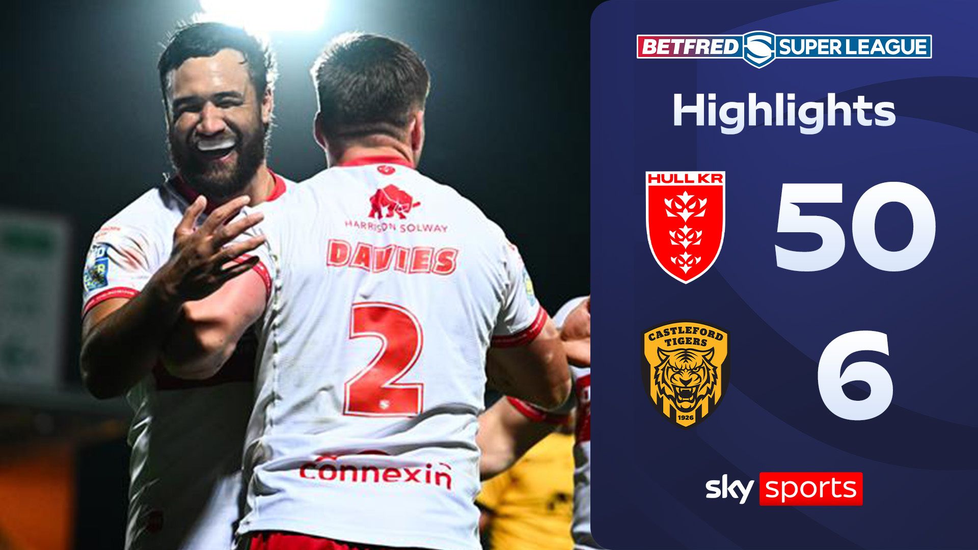 Hull KR score NINE tries in demolition of Castleford