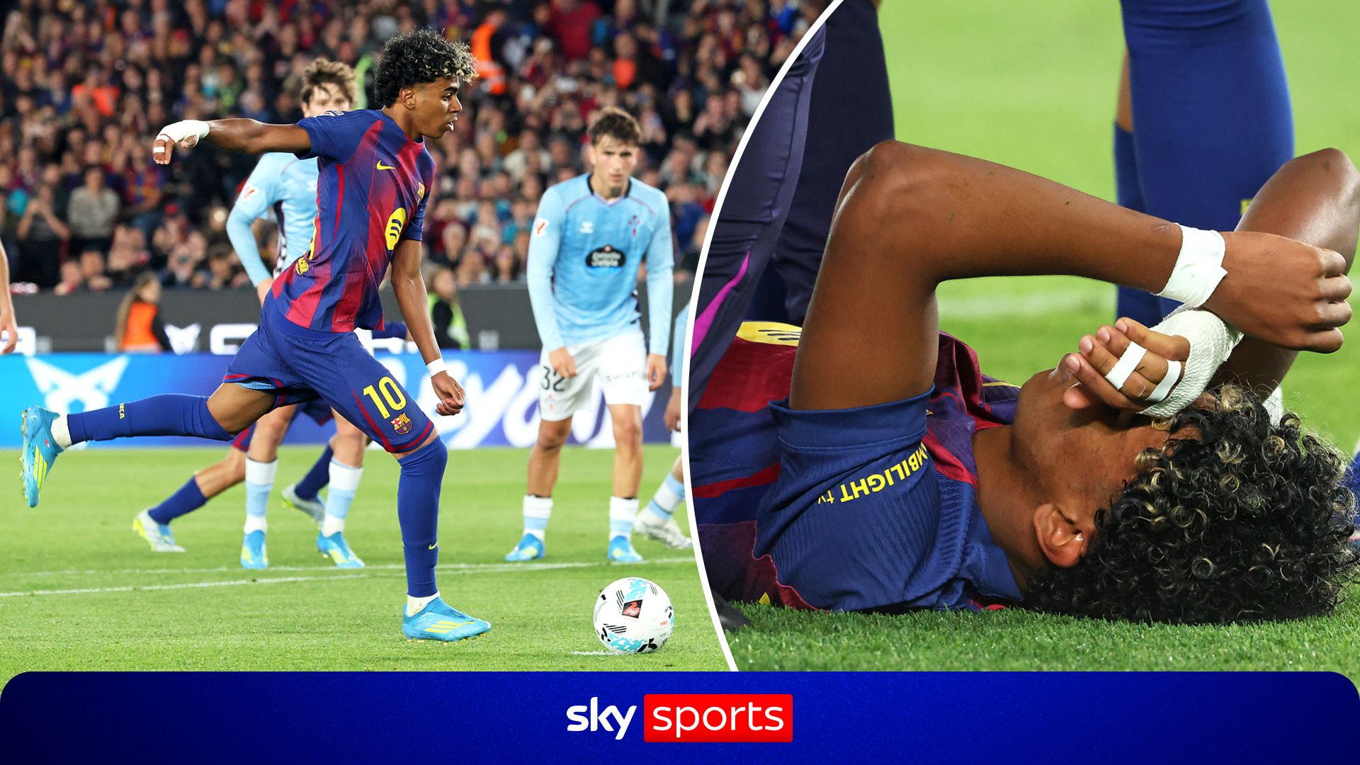 Could Yamal miss World Cup?! Moment teenager gets injured... taking penalty!