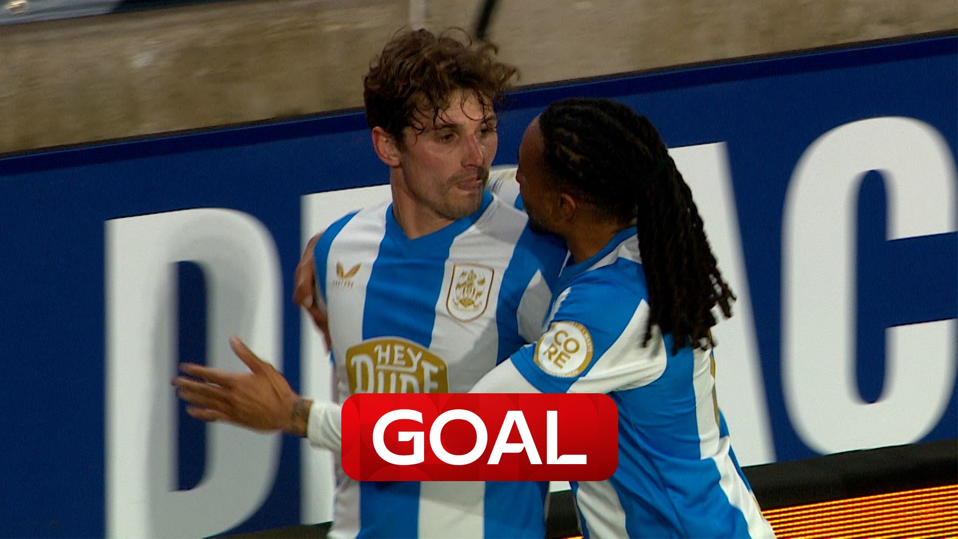 Ledson's well taken volley gives Huddersfield the opener 