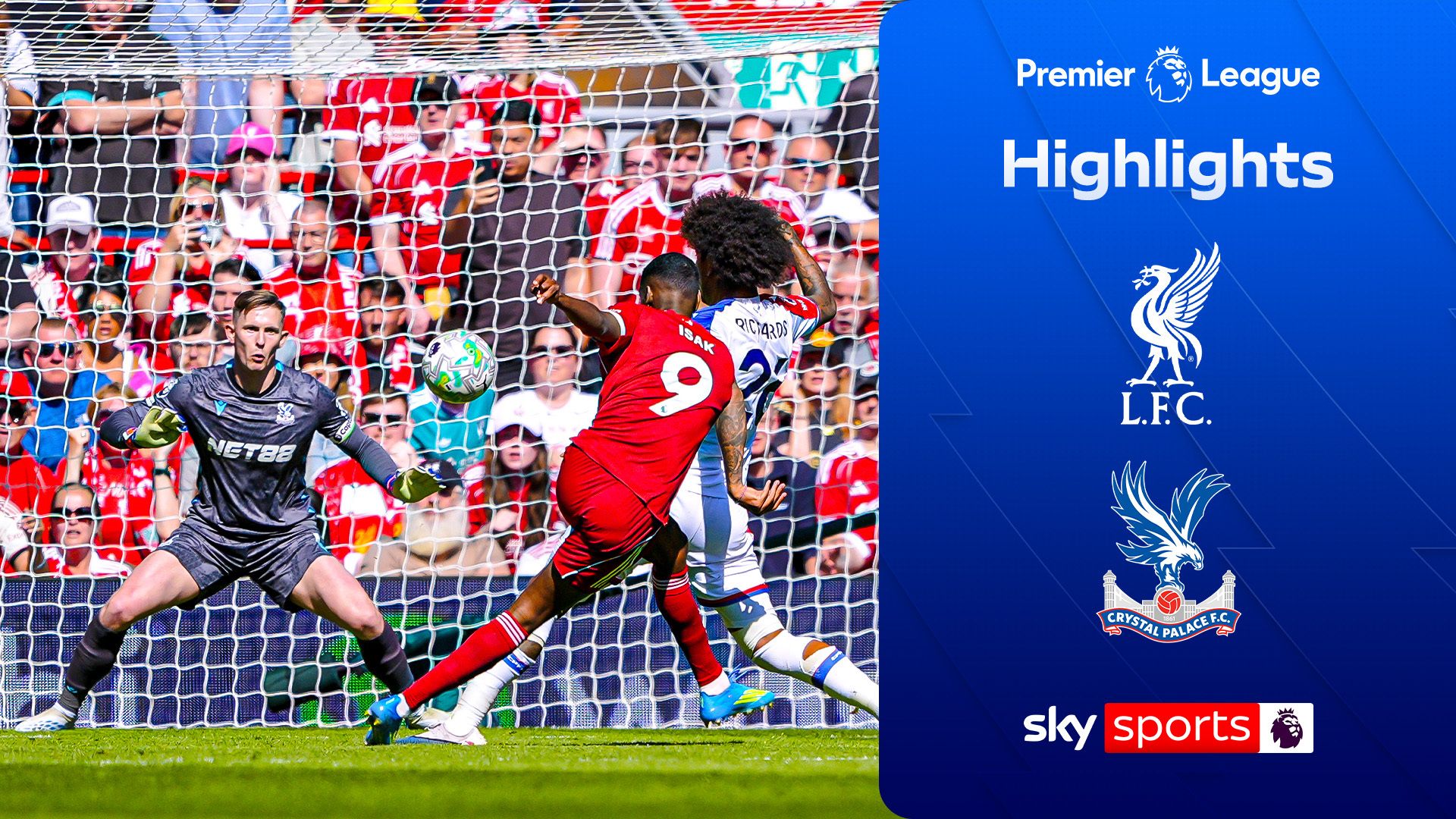 Isak on target as Liverpool beat Palace to boost CL hopes