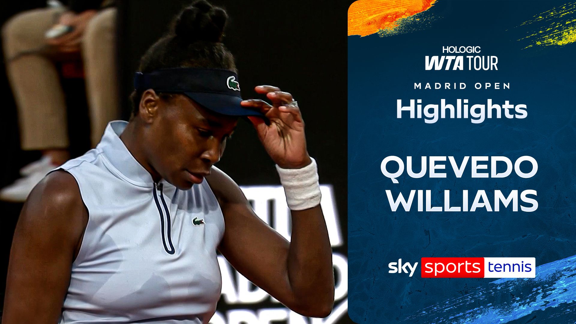 Venus falls short in first Madrid appearance in five years