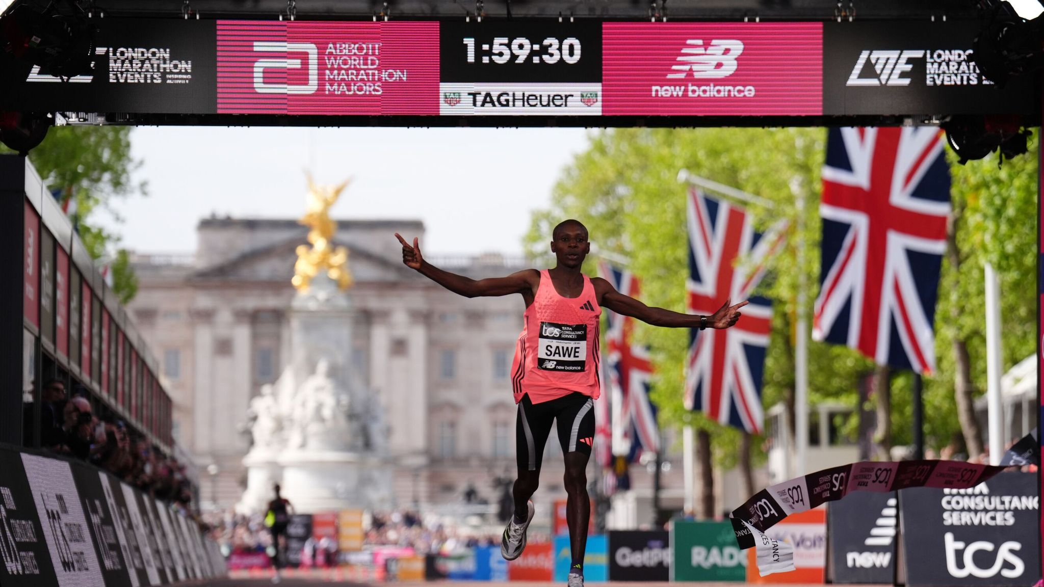 Sabastian Sawe wins London Marathon and becomes first man to run marathon under two hours