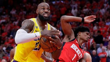 LeBron James starred as Los Angeles Lakers took a 3-0 lead against Houston Rockets 