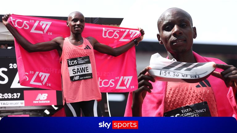 Sabastian Sawe becomes the first person ever to run an official marathon in under two hours, after winning the London Marathon
