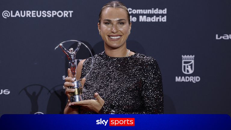 Aryna Sabalenka joined an elite list of tennis players to have received the Laureus World Sportswoman of the Year Award which includes Serena Williams, Jennifer Capriati, Justine Henin and Naomi Osaka