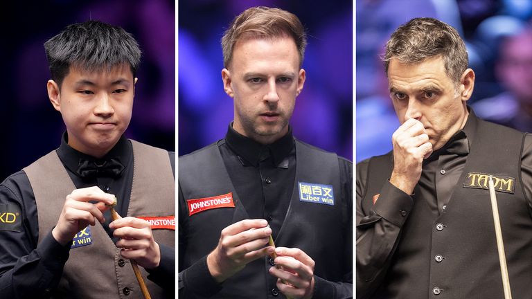 Zhao Xintong, Judd Trump, and Ronnie O'Sullivan will battle it out at the World Snooker Championship