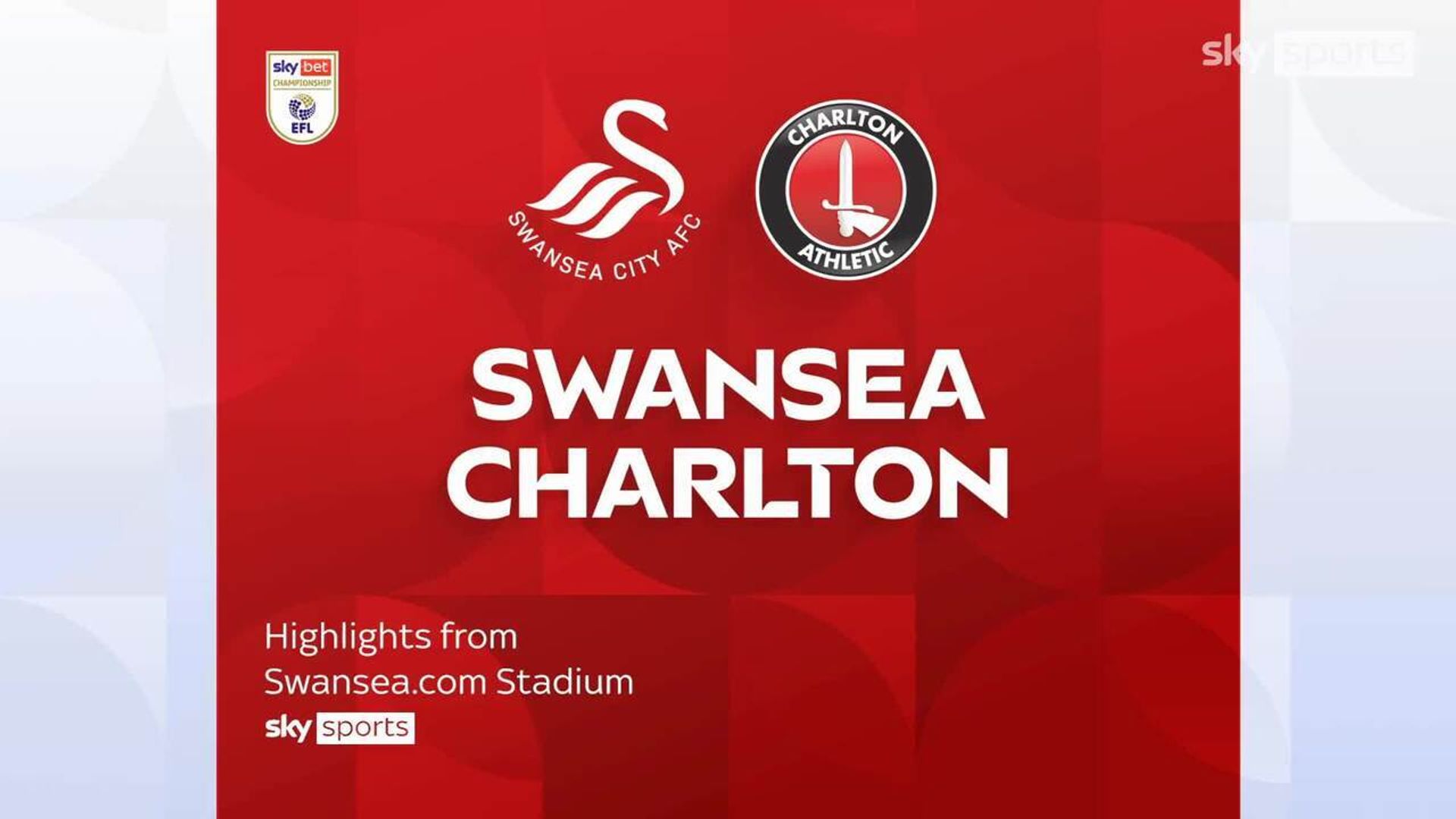 Swansea 3-1 Charlton