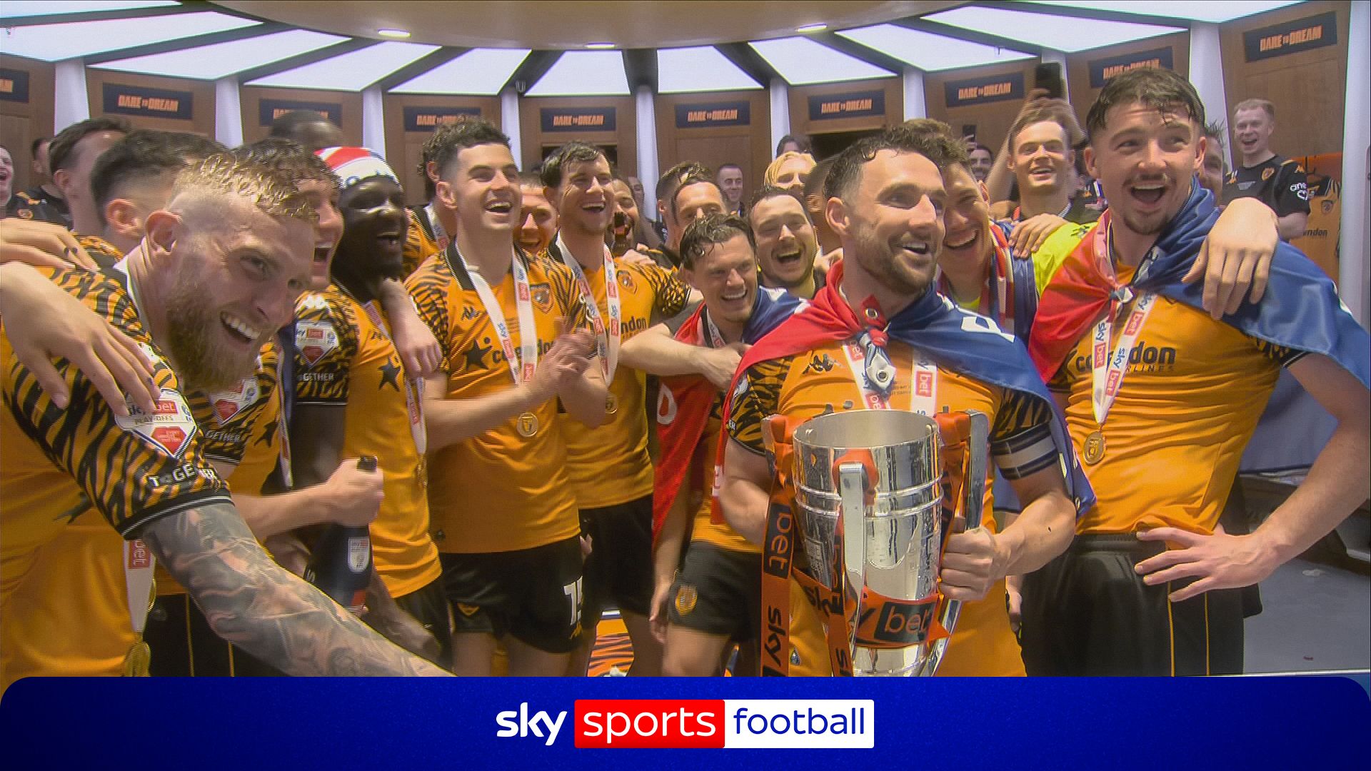 Coyle's heart warming speech to team after play-off final win
