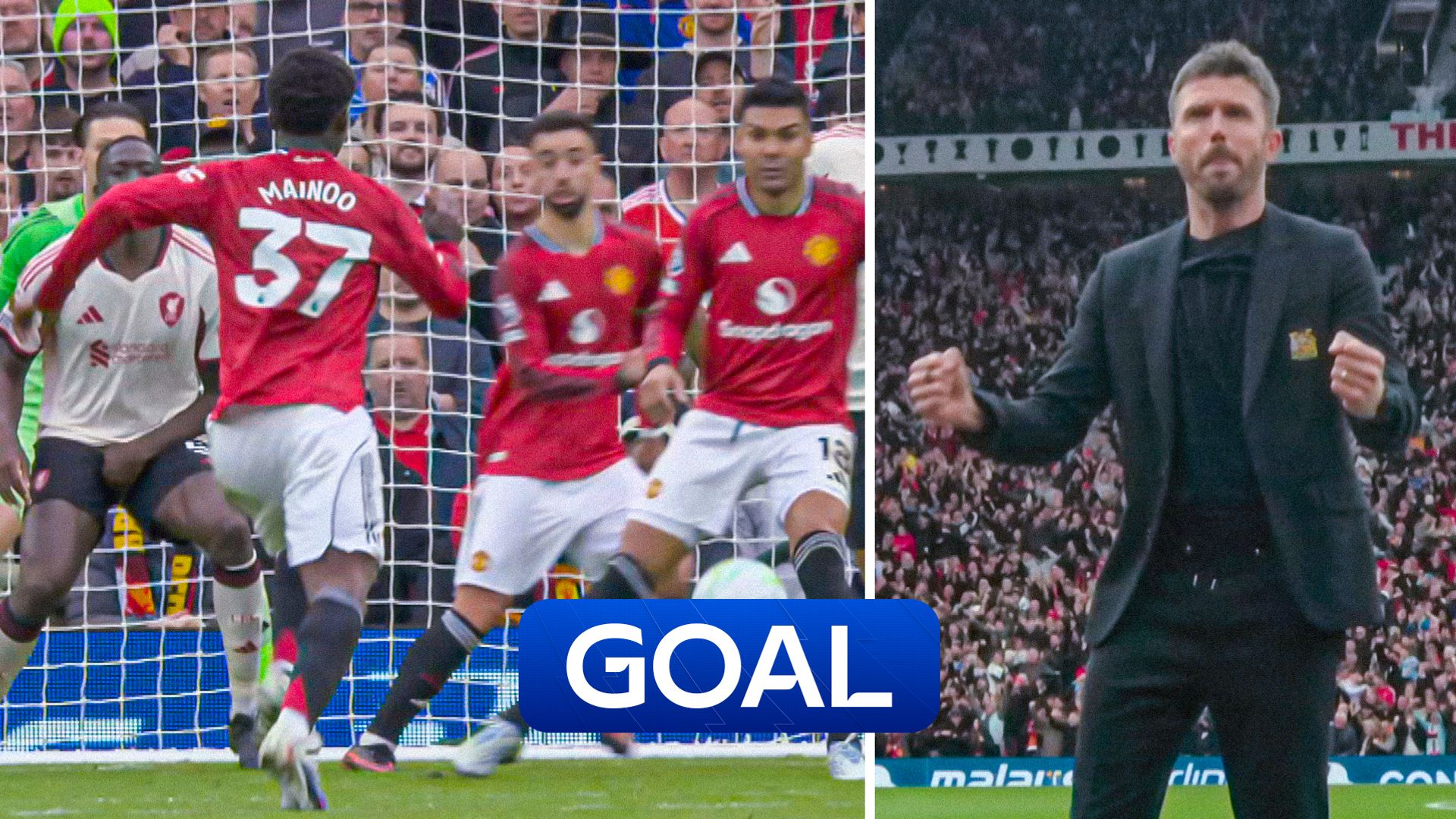 Mainoo restores Man Utd lead over Liverpool as Old Trafford erupts!