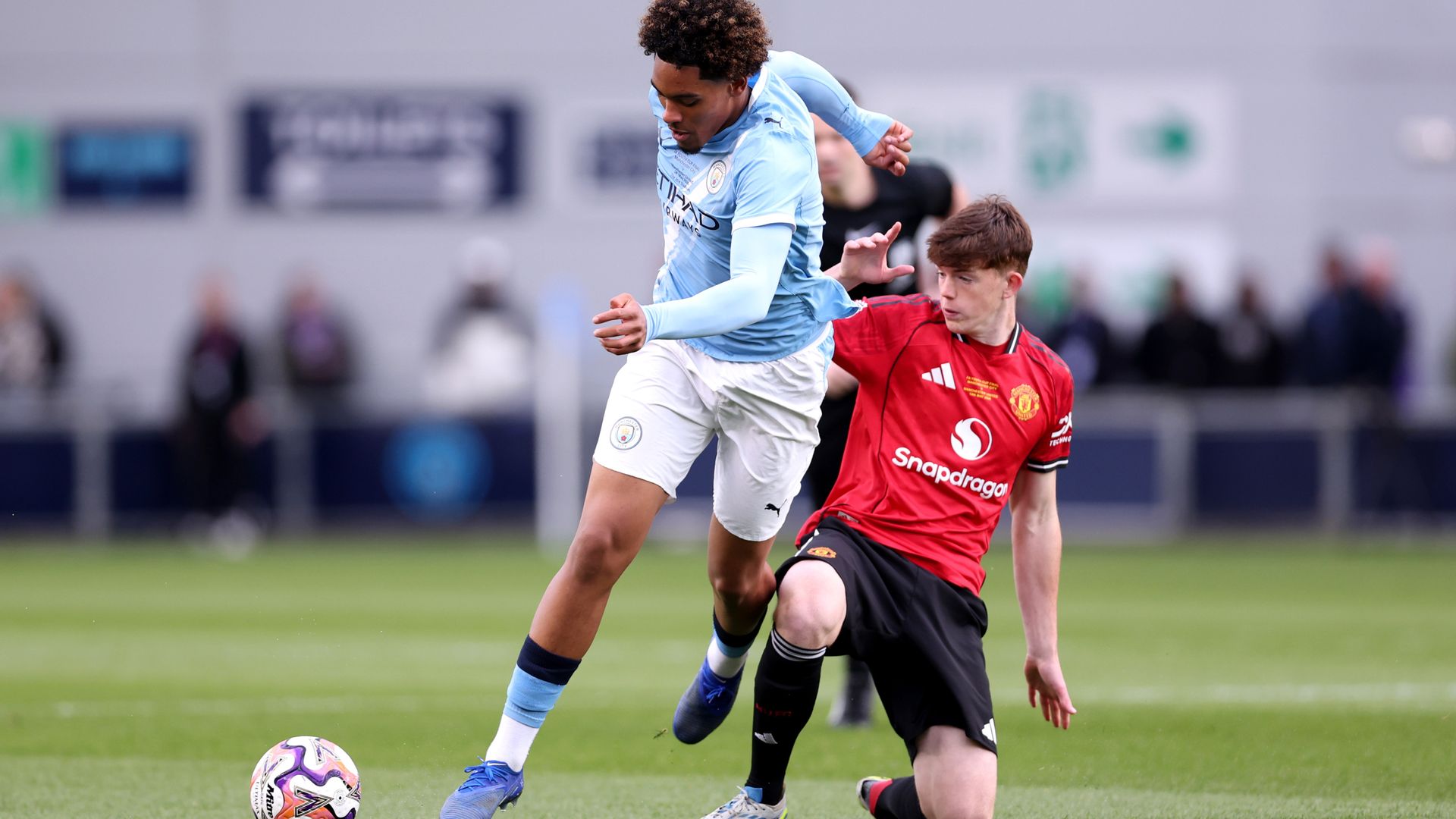 FA Youth Cup final: Man City come close to an opener vs Man Utd LIVE!