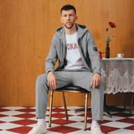Ivan Perisic, wearing an outfit by Mackage, the Croatia national team's official off-field outfitter