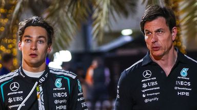 George Russell and Toto Wolff