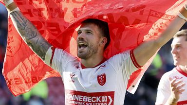 Oliver Gildart celebrates Hull KR's victory