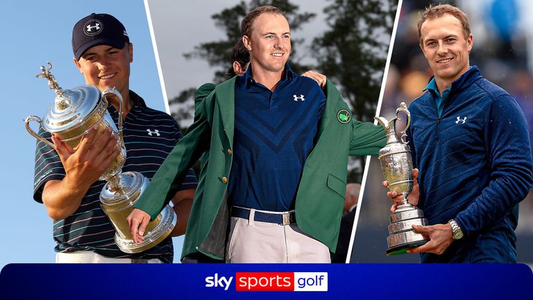 Take a look back at Jordan Spieth's best shots from his three major wins, including his victory in The Open at Royal Birkdale in 2017 