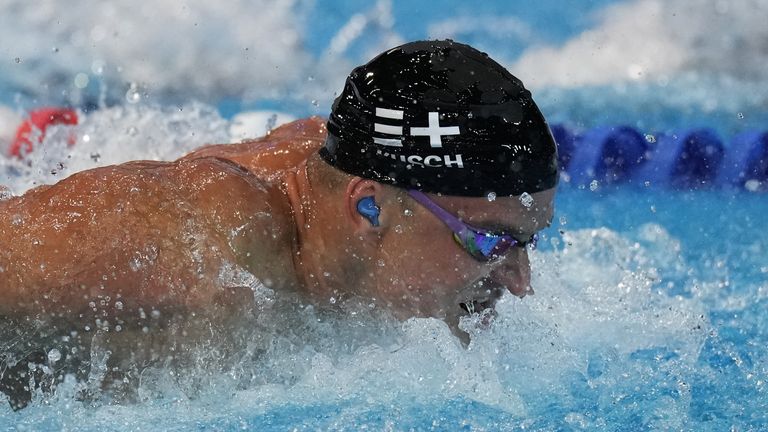 Marius Kusch, of Germany, competed in the men's 100m butterfly final