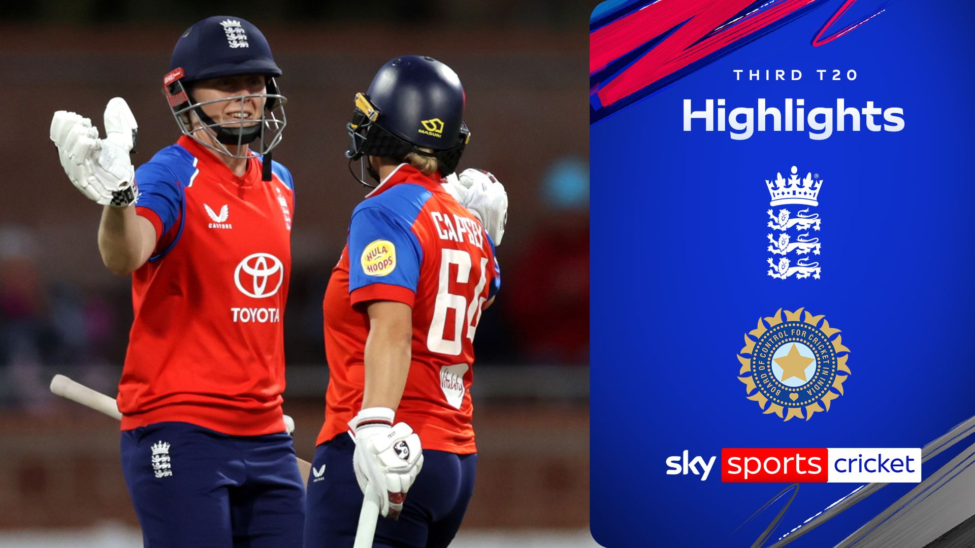 Capsey and Knight play starring role in England's record chase to beat India