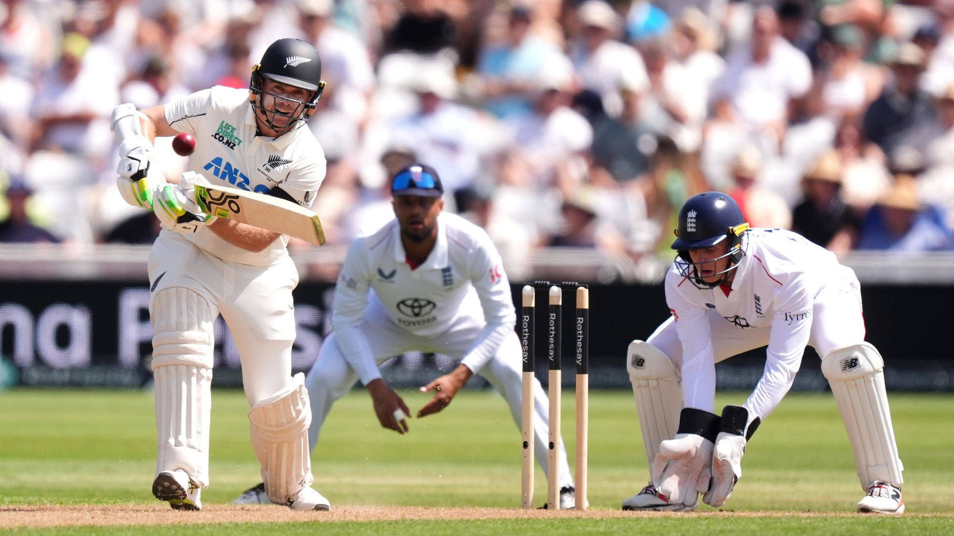 Latham hits ton as New Zealand pass 200 without loss vs toiling England LIVE!